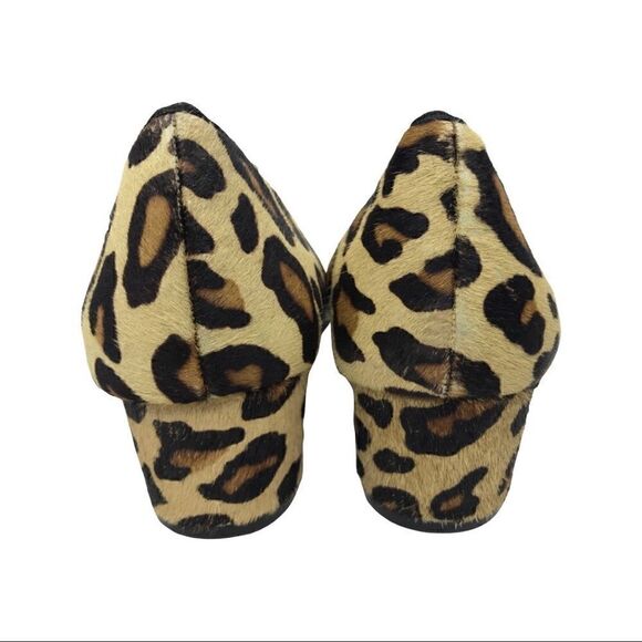 Sole Society So Jocelyn Leopard Print Calf Hair Leather Shoes Size 6.5 - Picture 4 of 10